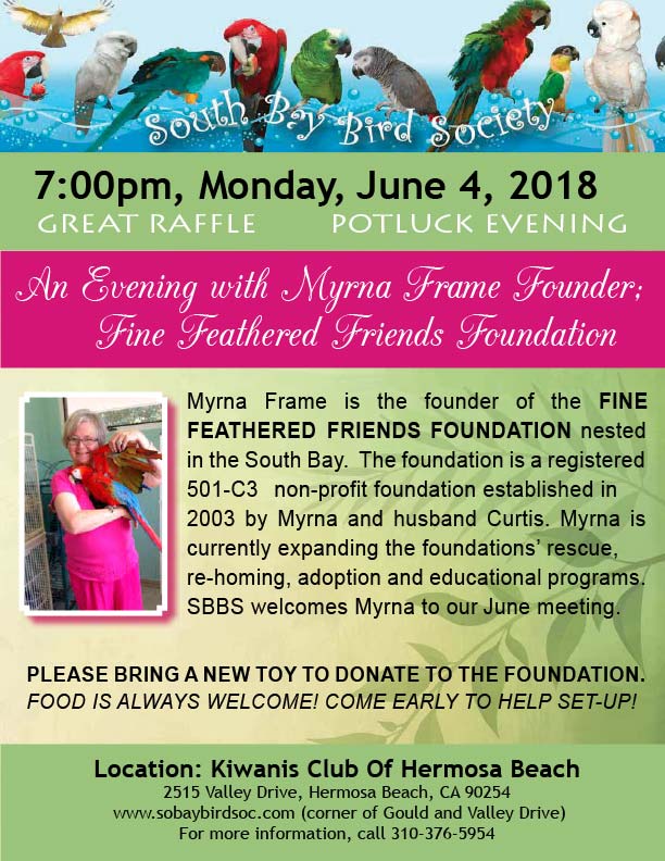 Myrna Frame, Fine Feathered Friends Foundation